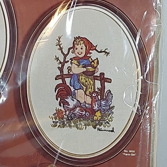 Vtg Paragon Needlecraft Exquisite Hummel Stitchery Embroidery Kit Farm Boy 0655 - Picture 3 of 9